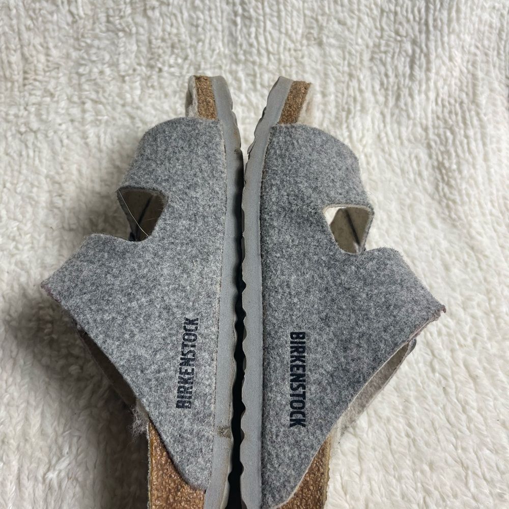 BIRKENSTOCK Arizona Shearling-Lined Sandals Grey SZ38. - Picture 5 of 8